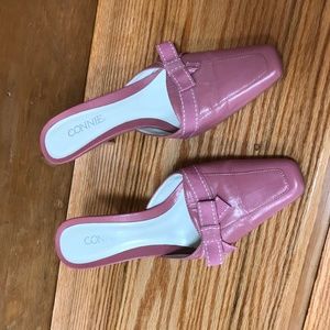 Pink/Mauve SquareToe, low heal shoes